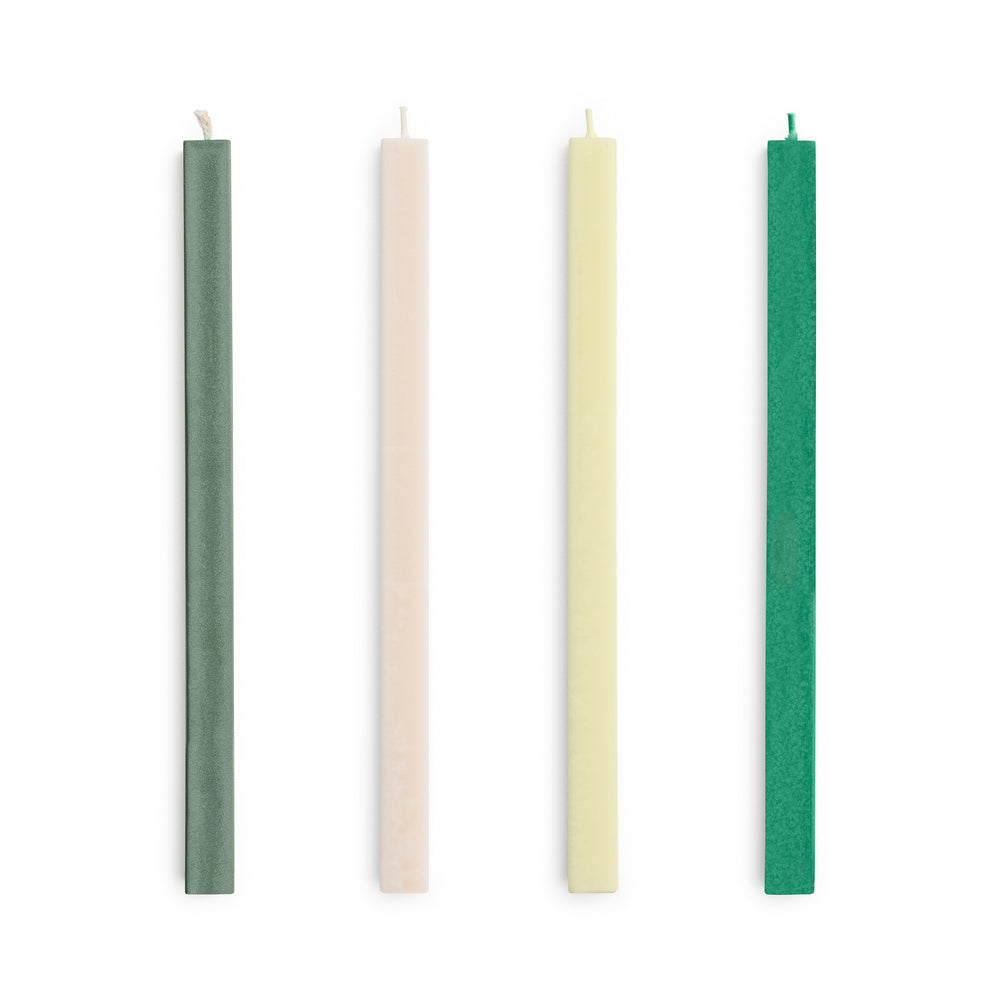 HAY - Square Stabkerzen | green/bordeaux