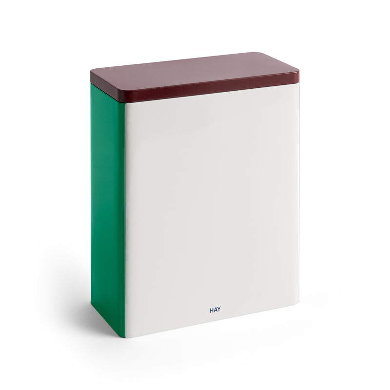 HAY - Tin Container | XL / off-white/burgundy/green