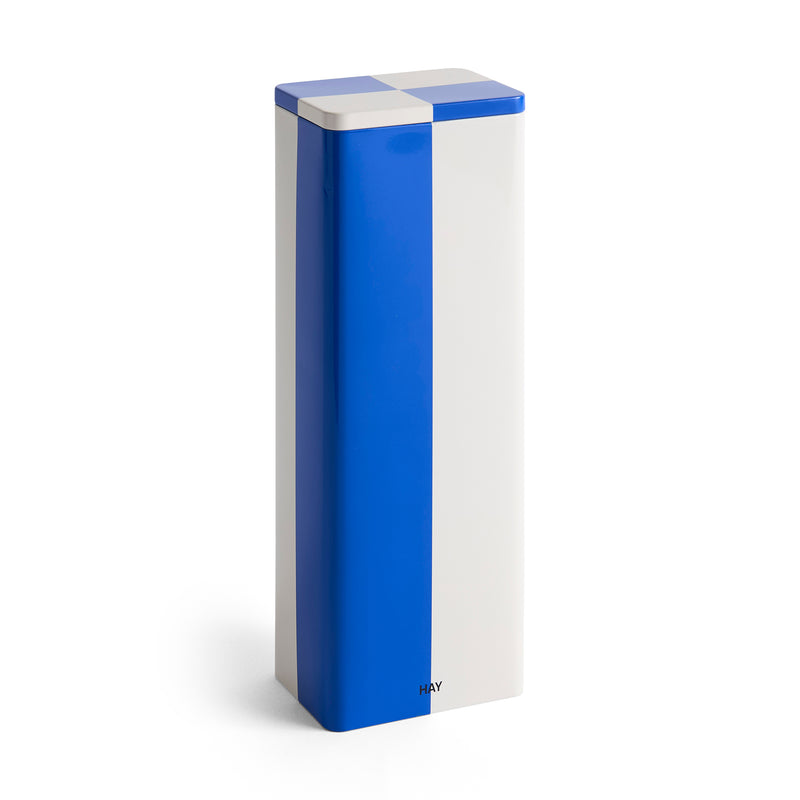 HAY - Tin Container | schmal / blue/off-white