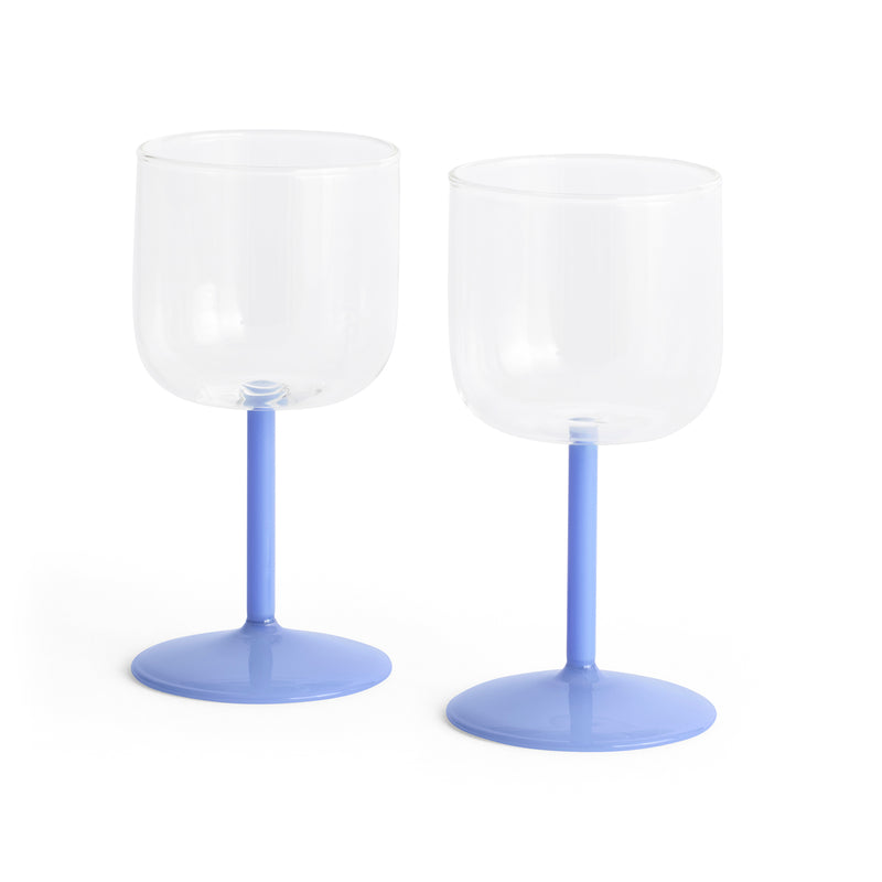 HAY - Tint Weinglas | klar/jade light blue