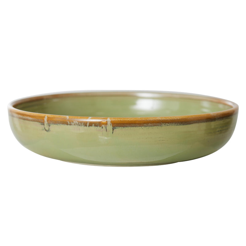 HKliving - Chef Ceramics Tiefer Teller (4er-Set) | Ø 21,5 cm / moss grün