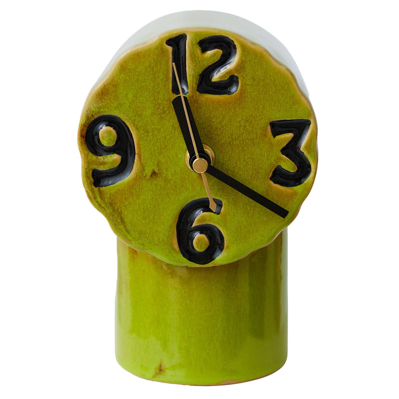 HKliving - Retro Keramik Tischuhr | olive