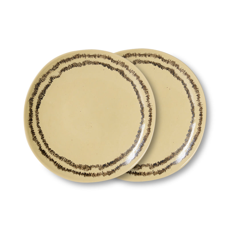 HKliving - 70's Teller Ø 22 cm (2er-Set) | vanilla