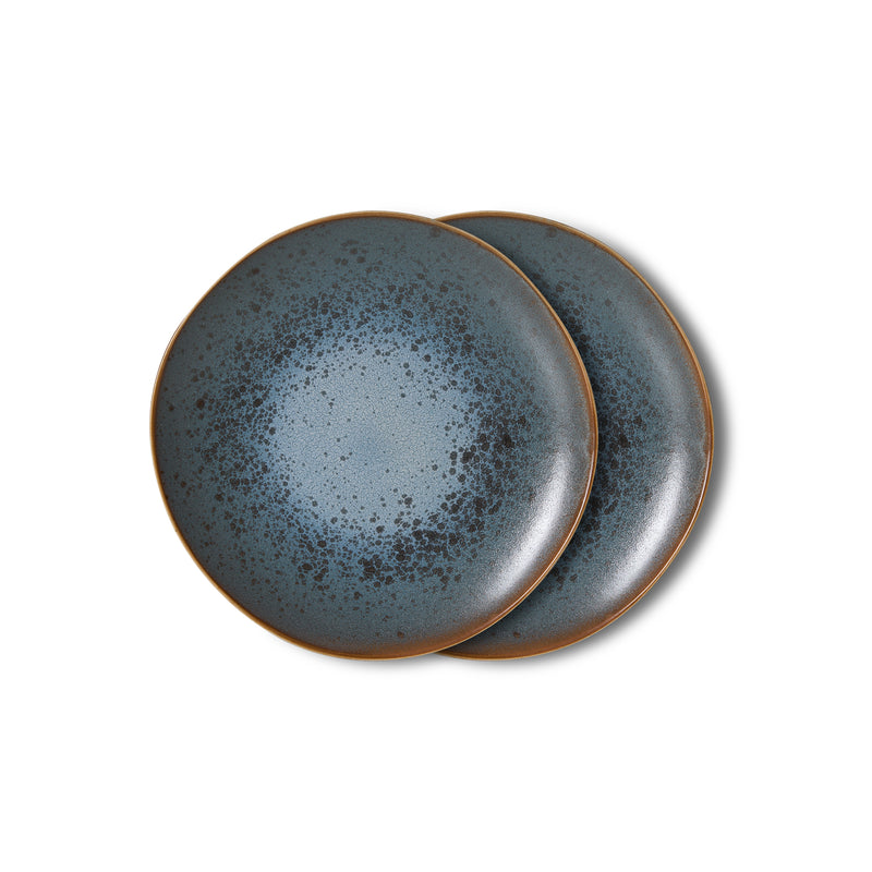 HKliving - 70's Teller Ø 17,5  (2er-Set) | mineral