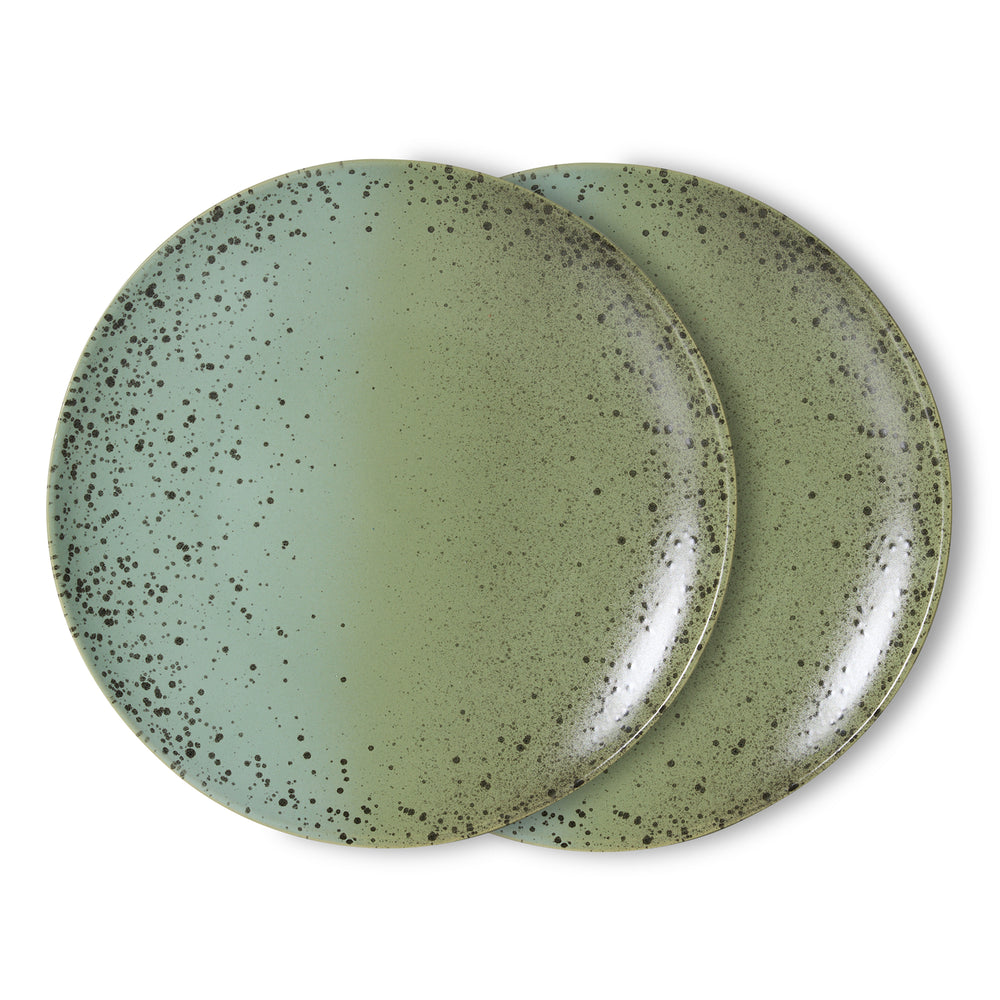 HKliving - 70's Teller Ø 27,5 cm (2er-Set) | fleck
