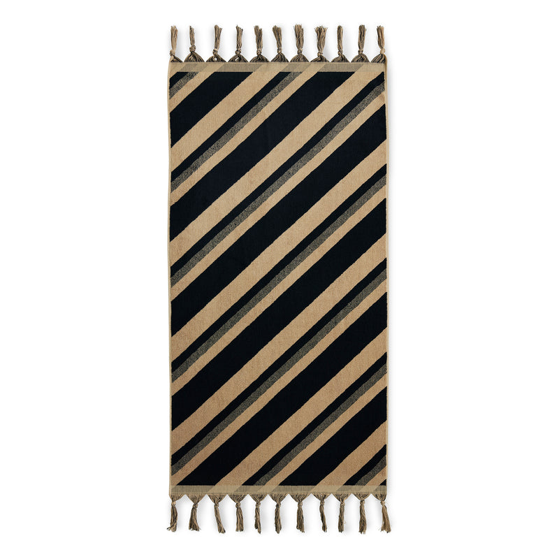 HKliving - 1965 Badetuch | beige/schwarz