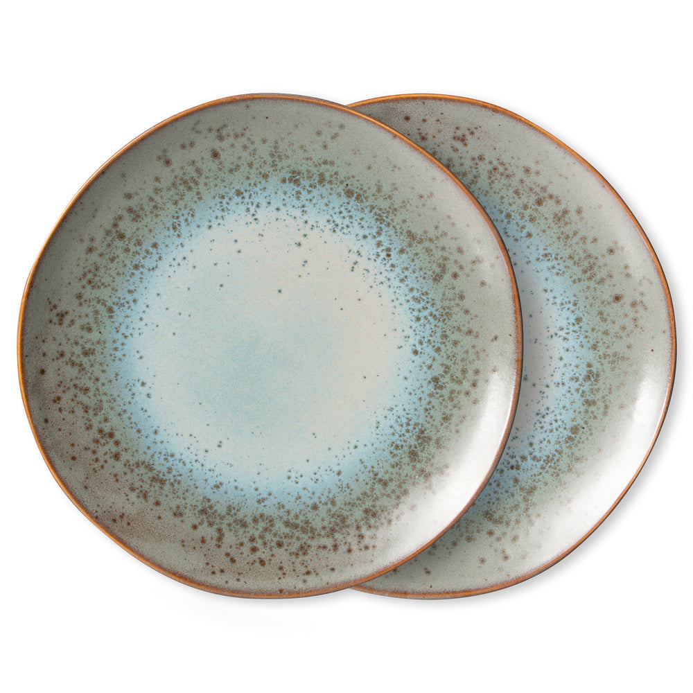 HKliving - 70's Teller Ø 27,5 cm (2er-Set) | mineral