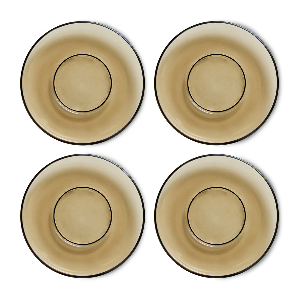HKliving - 70's Untertassen | mud brown