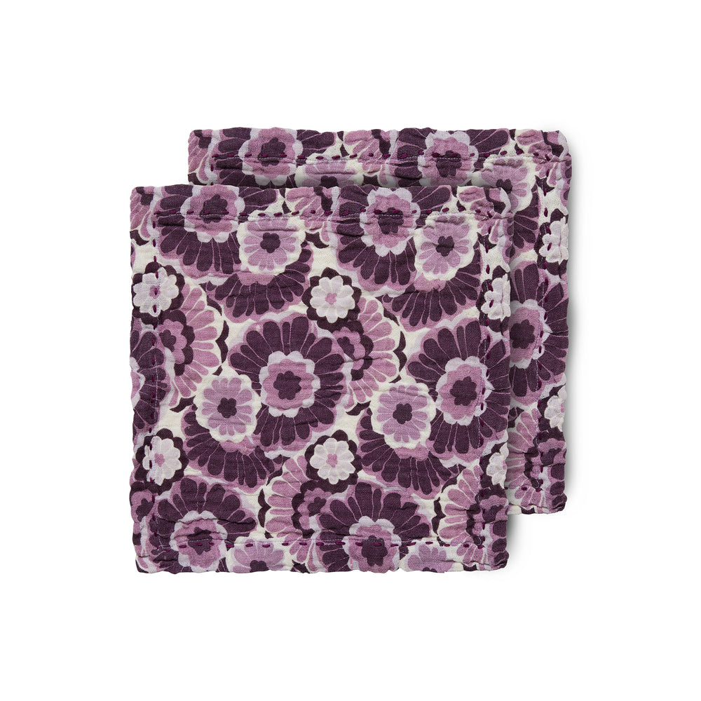 HKliving - Baumwollservietten | floral burgundy