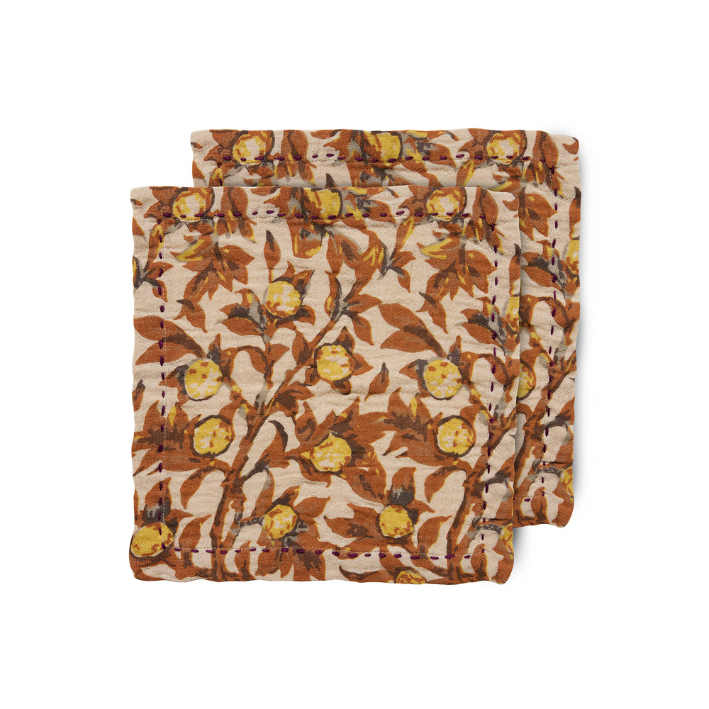 HKliving - Baumwollservietten | mediterranean tangerine