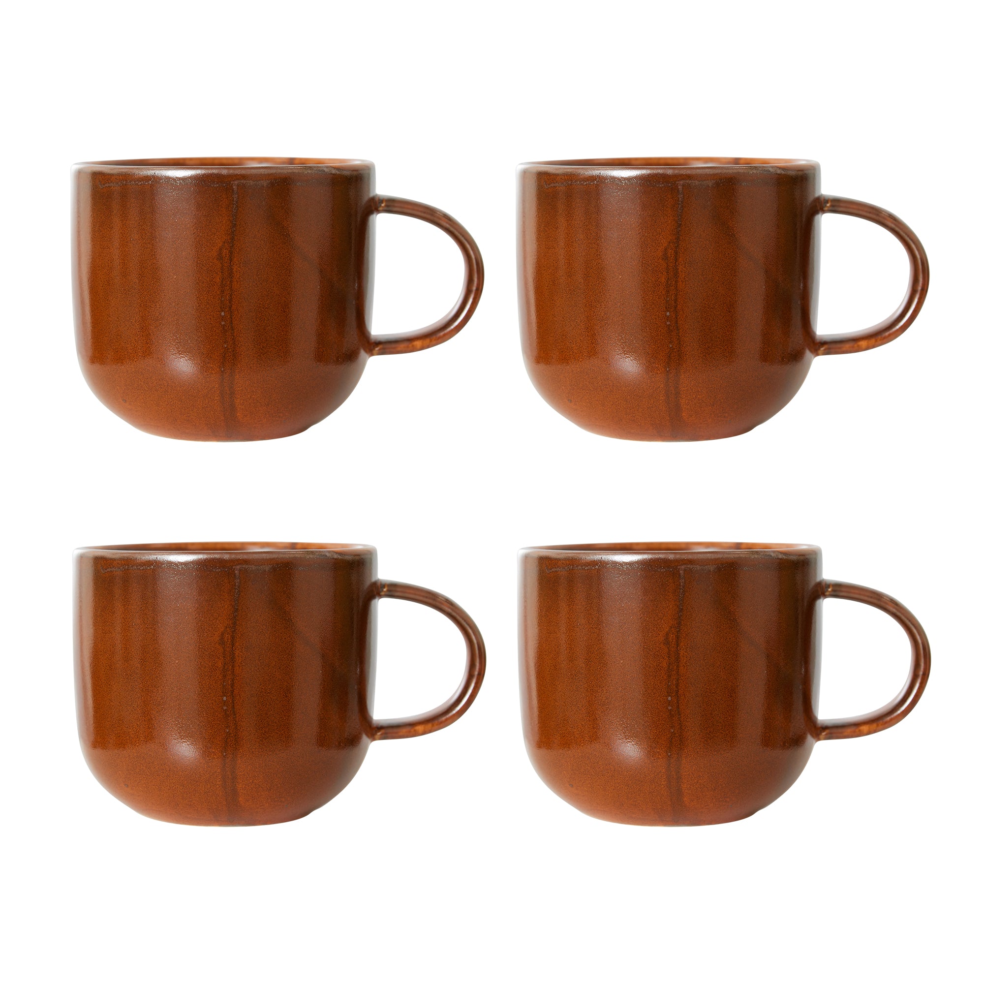 HKliving - Chef Ceramics Becher (4er-Set) | burned orange