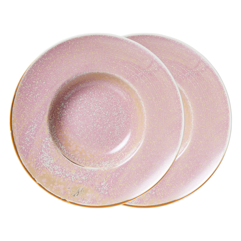 HKliving - Chef Ceramics Pasta Teller (2er-Set) | rustic pink