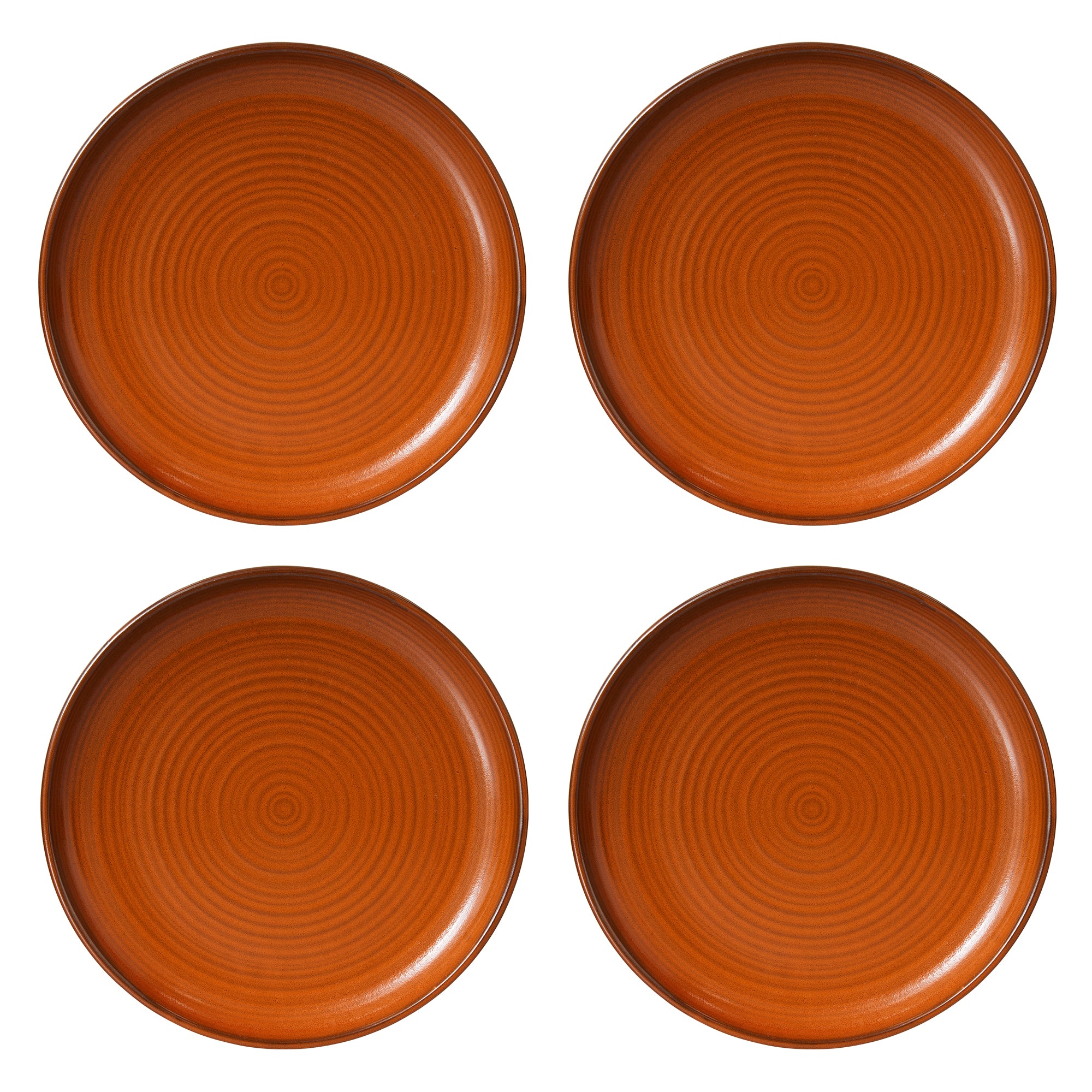 HKliving - Chef Ceramics Teller (4er-Set) | Ø 26 cm / burned orange