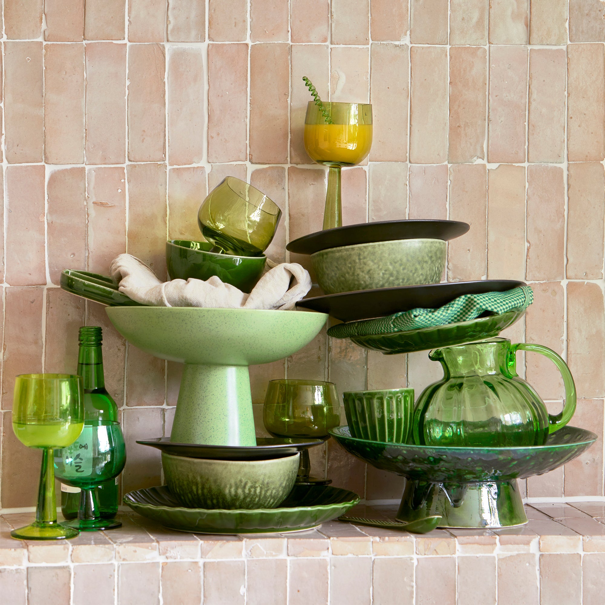 HKliving - Emeralds Weinglas