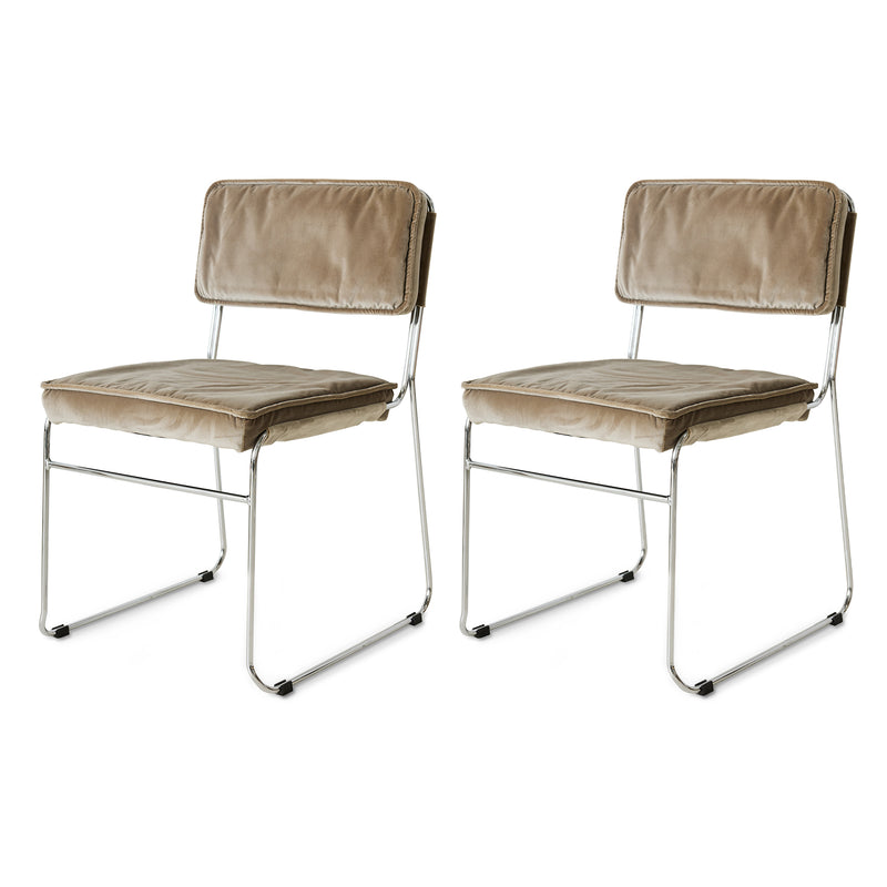 HKliving - Endless Esszimmerstuhl | velvet / dirty chai