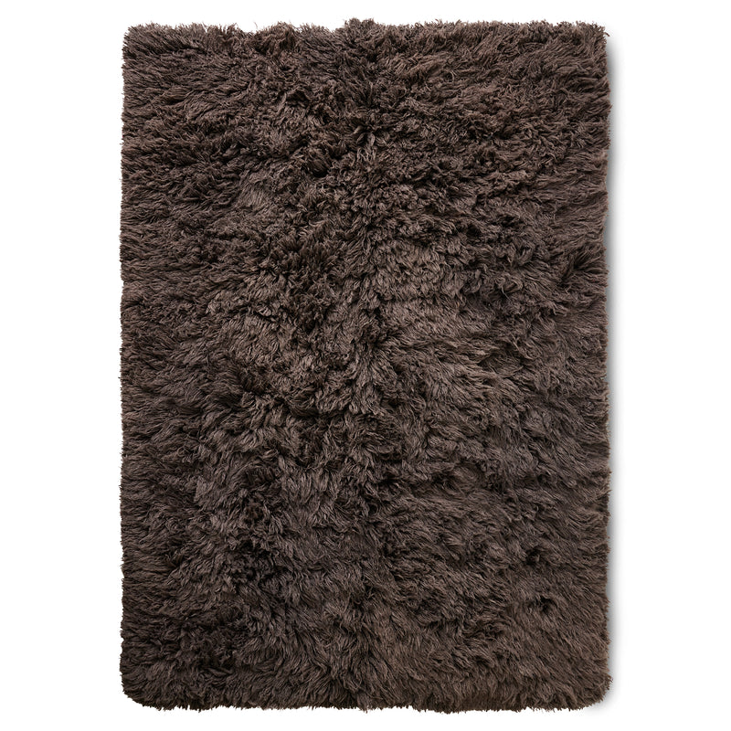 HKliving - Fluffy Teppich | 200 x 300 cm / espresso