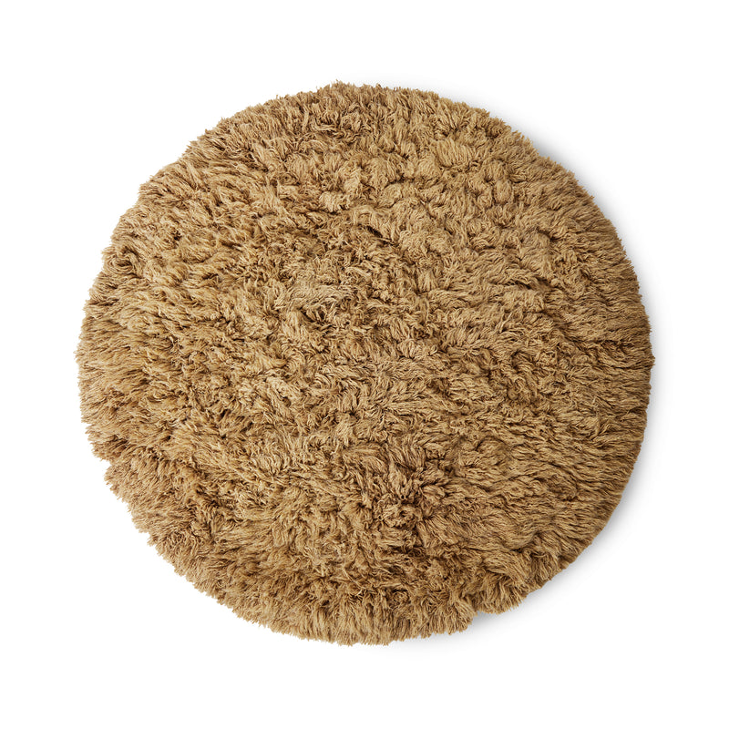 HKliving - Fluffy Teppich | Ø 200 cm / caramel