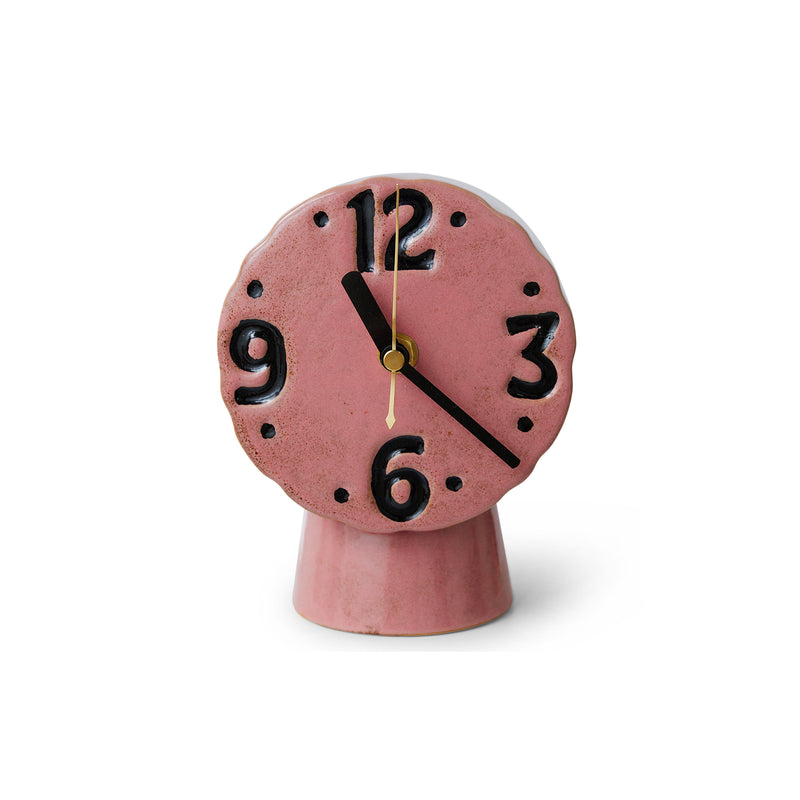 HKliving - Retro Keramik Tischuhr | pink