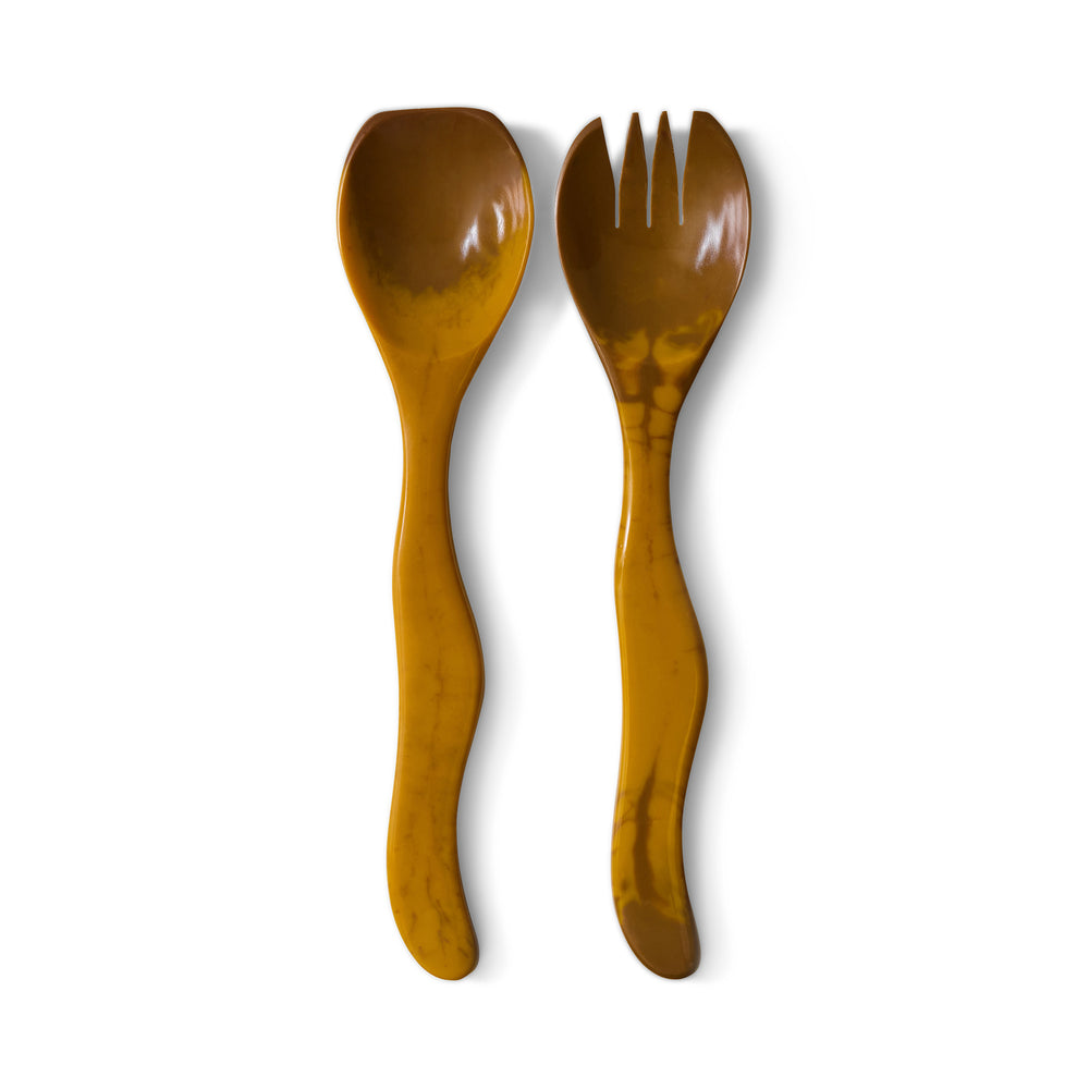 HKliving - Salat Besteck-Set | ochre