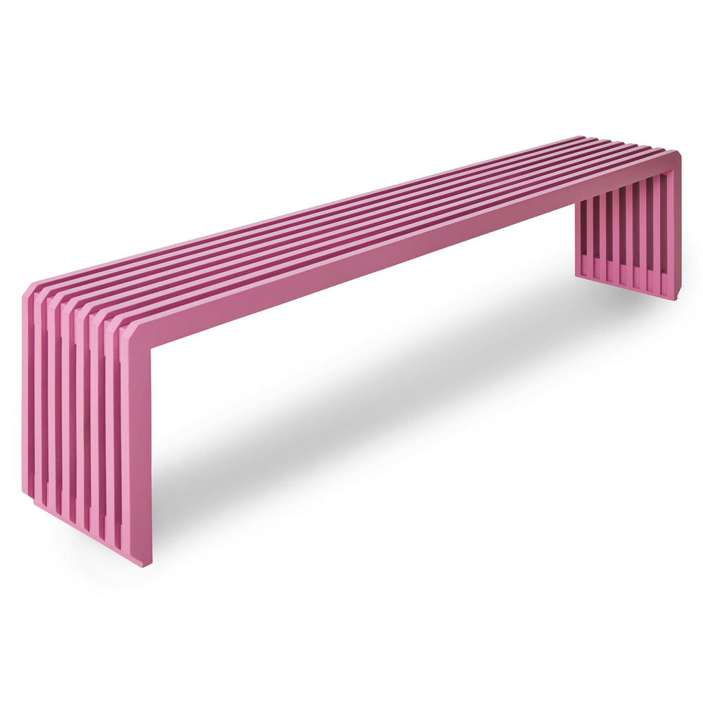 HKliving - Slatted Bank | 160 cm / Hot pink