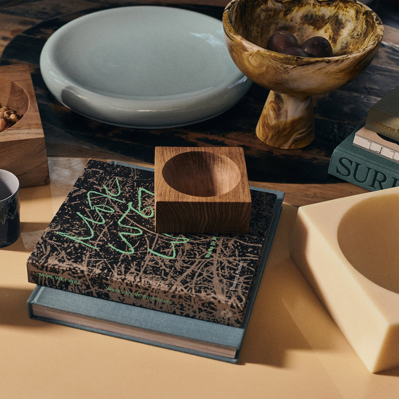 HKliving - Teak cube Schale