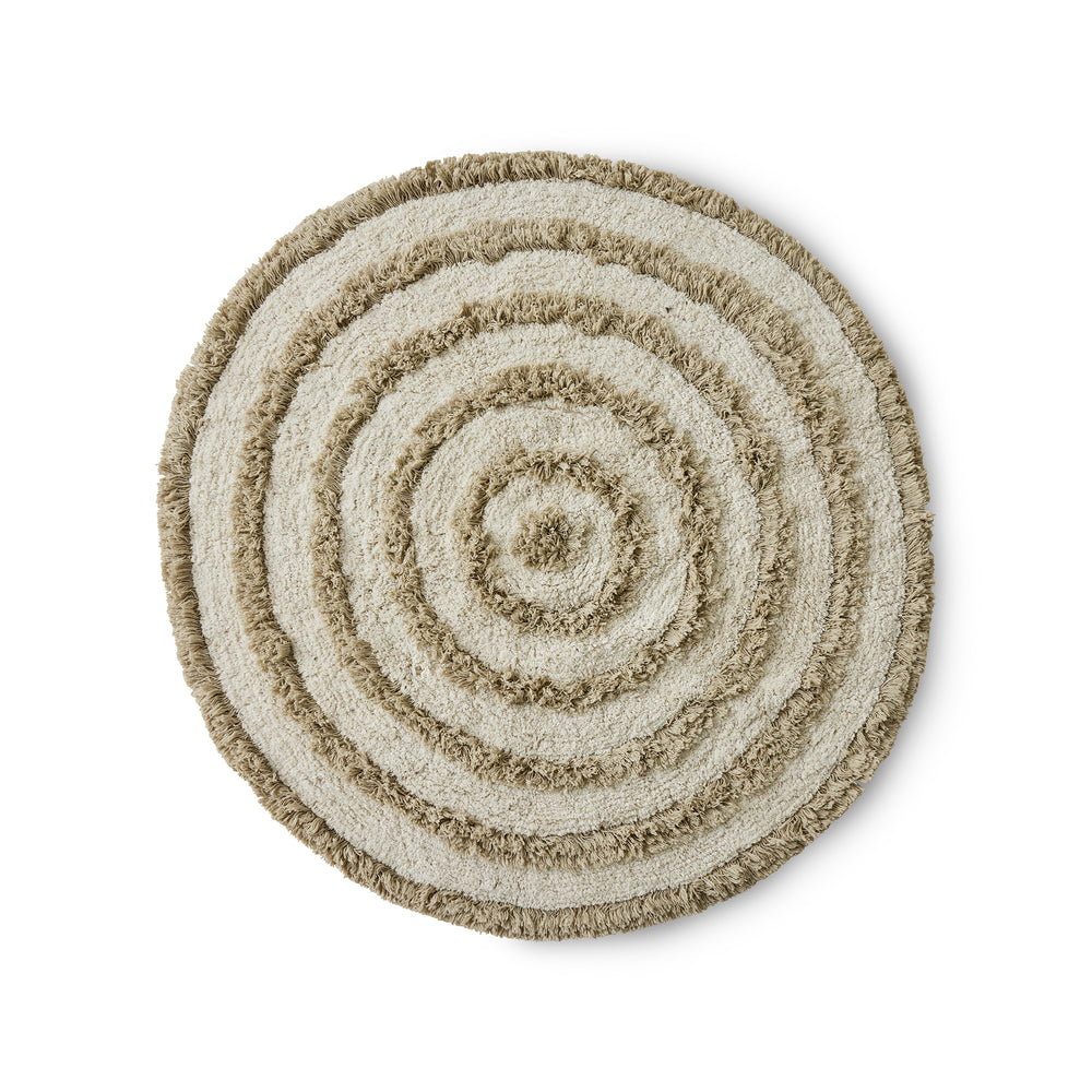 HKliving - runde Badezimmermatte | Ø 120 cm / cream
