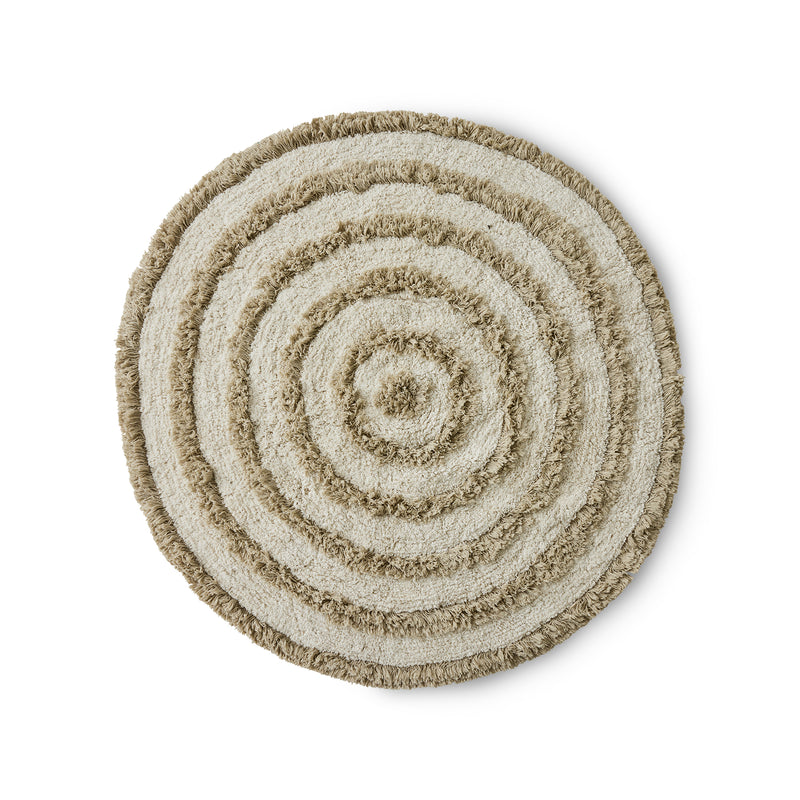 HKliving - runde Badezimmermatte | Ø 120 cm / cream