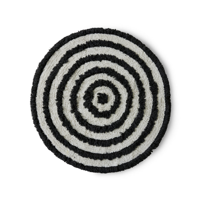 HKliving - runde Badezimmermatte | Ø 120 cm / monochrome