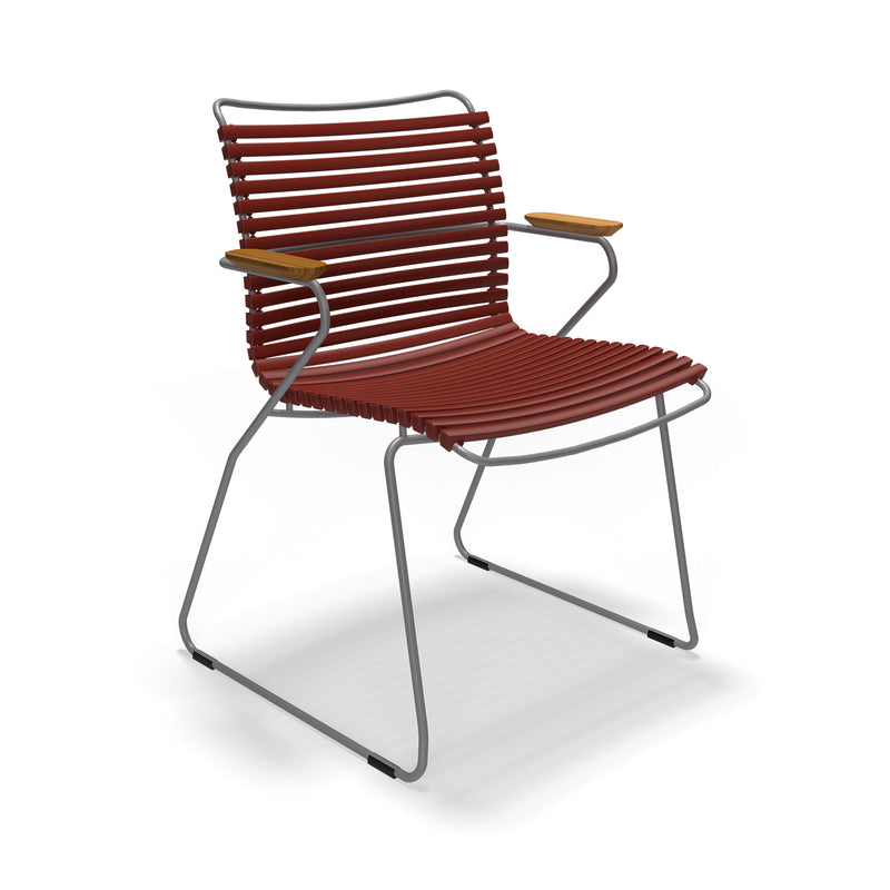 HOUE - CLICK Outdoor Dining Armlehnstuhl mit niedriger Lehne | Paprika