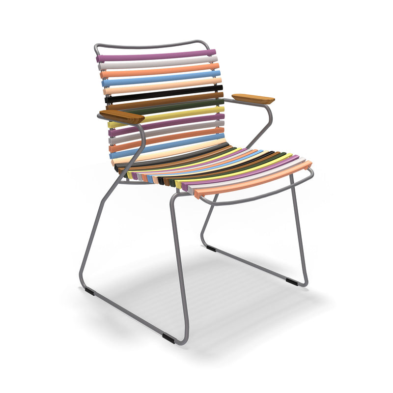 HOUE - CLICK Outdoor Dining Armlehnstuhl mit niedriger Lehne | multicolor