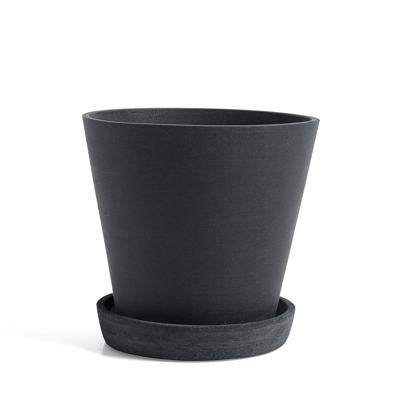 HAY - Blumentopf mit Untersetzer | L / schwarz
