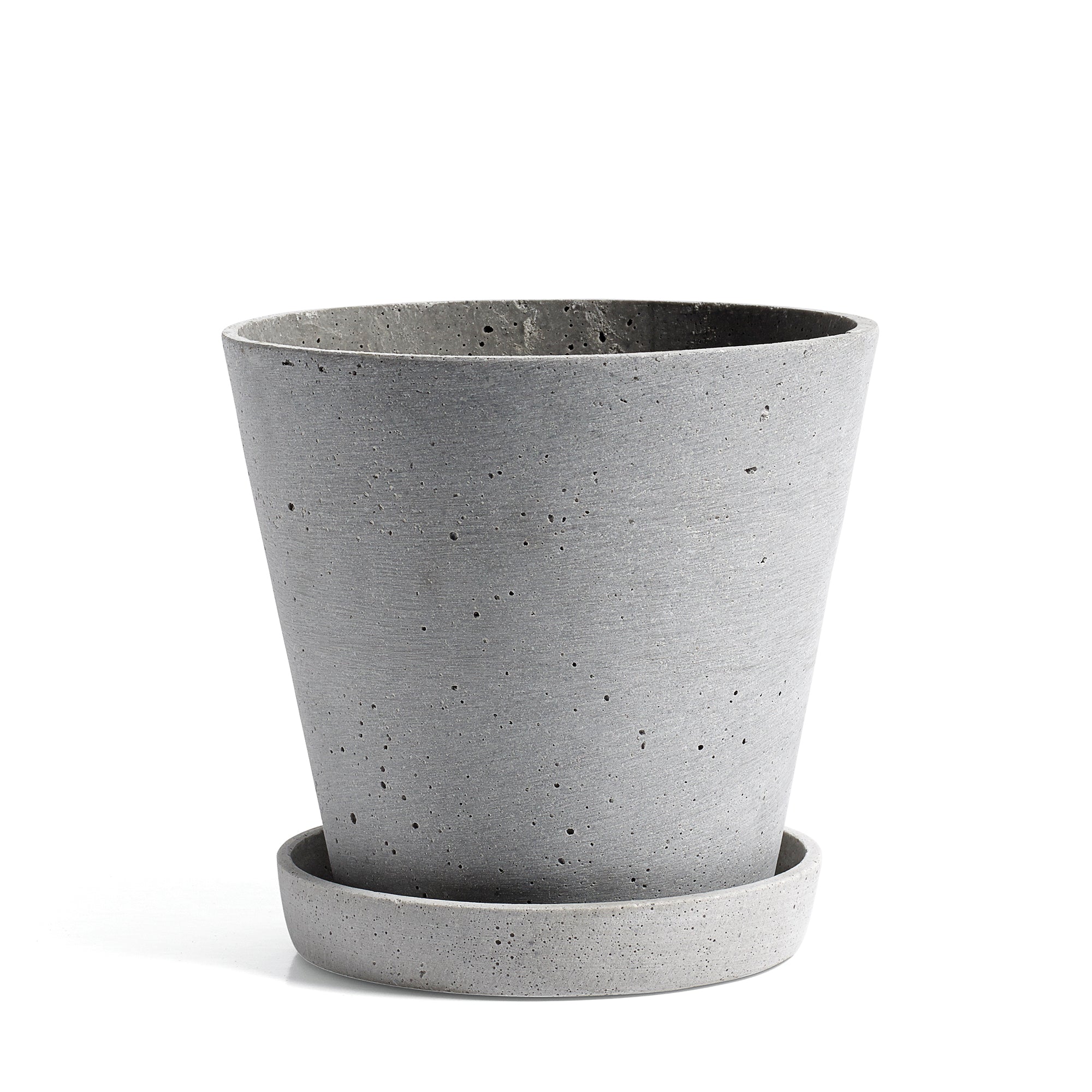 HAY - Blumentopf mit Untersetzer | L / grau