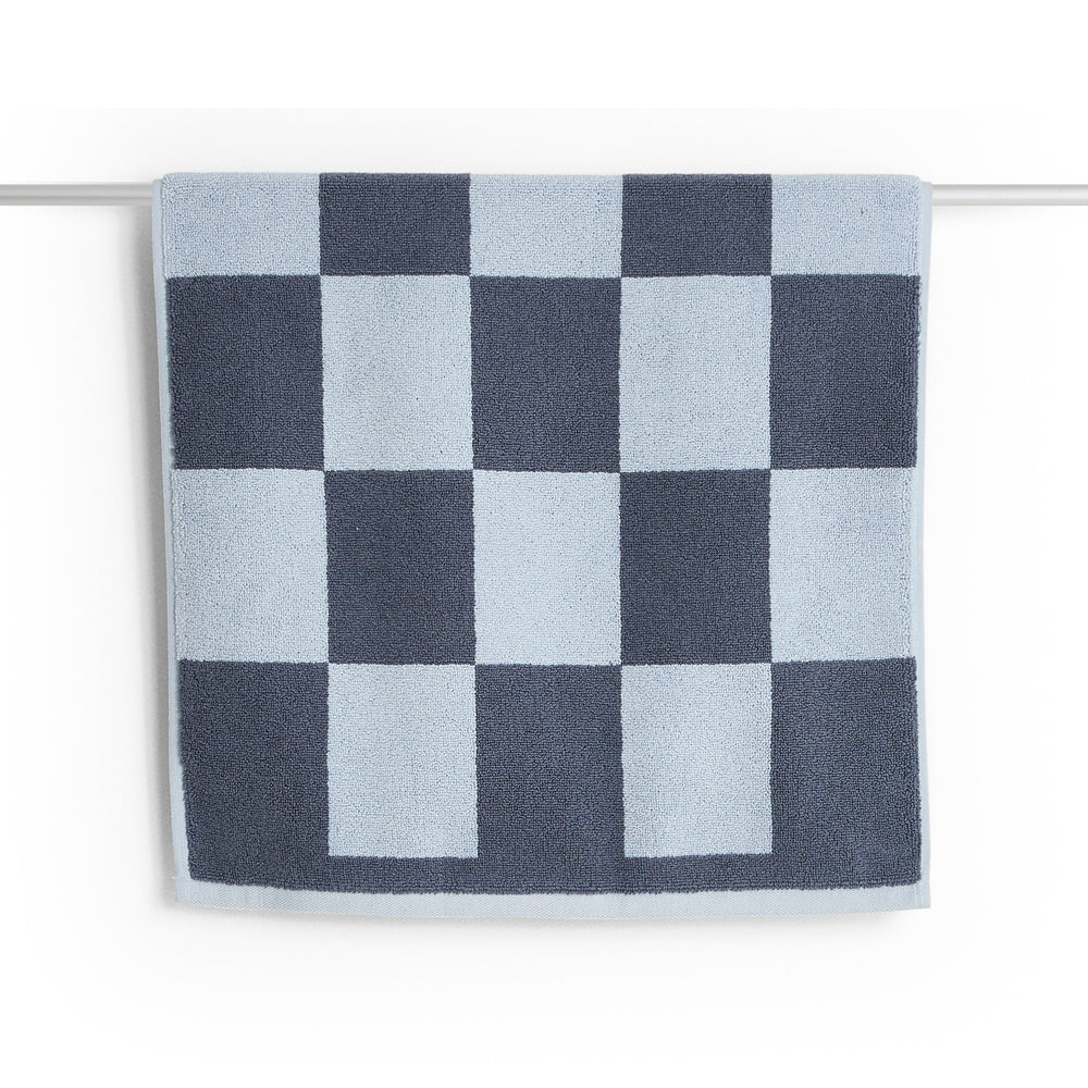 HAY - Check Badematte | steel blue