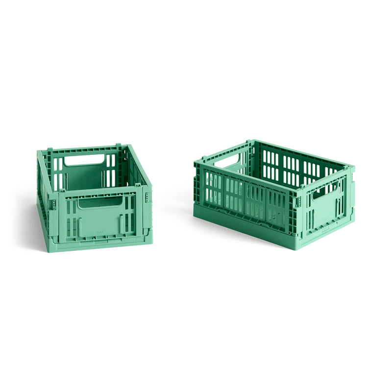 HAY - Colour Crate Korb Mini recycled | dark mint