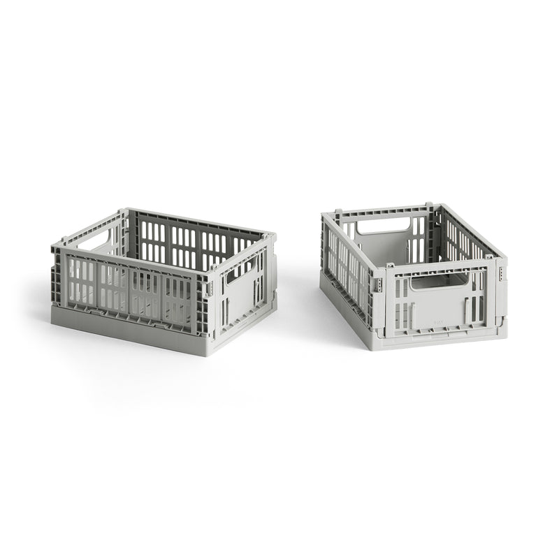 HAY - Colour Crate Korb Mini recycled | hellgrau
