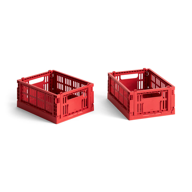 HAY - Colour Crate Korb Mini recycled | red