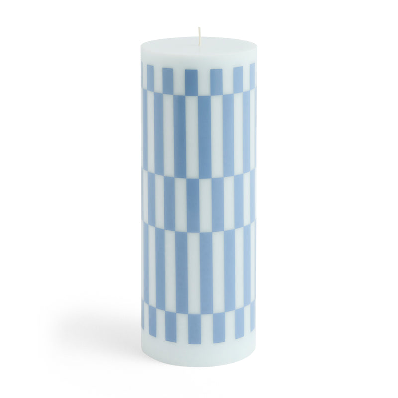 HAY - Column Kerze | L / light blue/dusty blue check