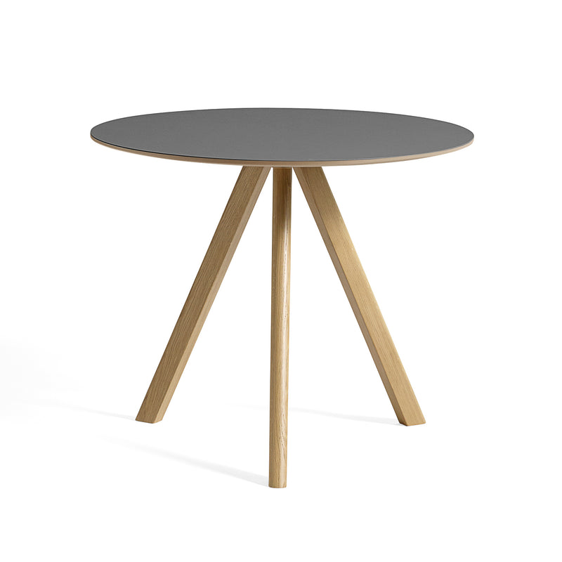 HAY - Copenhague CPH20 Bistrotisch | Ø 90 cm / grau / Eiche lackiert