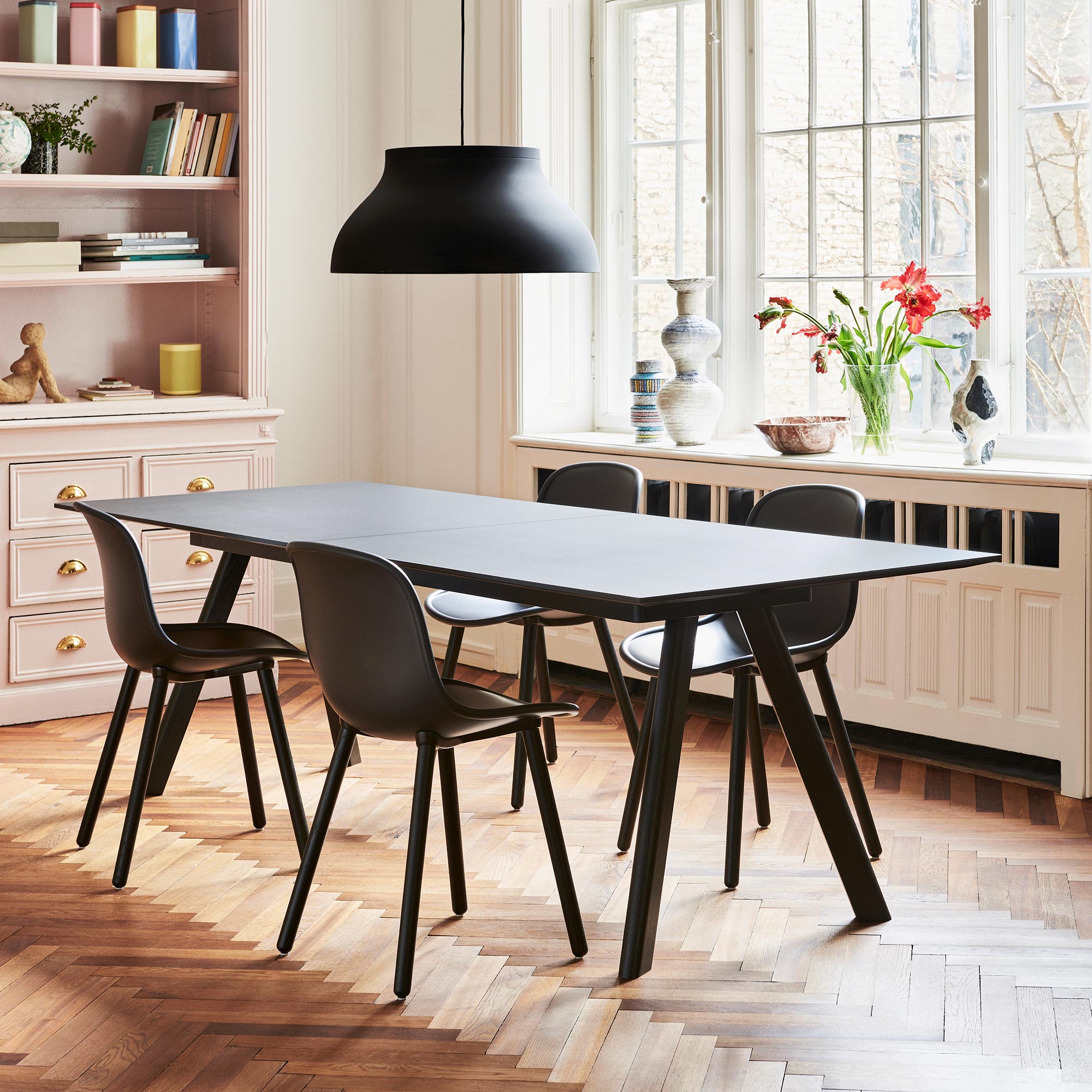 HAY - Copenhague CPH30 Esstisch (ausziehbar) | 160/310 x 80 cm / schwarz / Eiche schwarz gebeizt