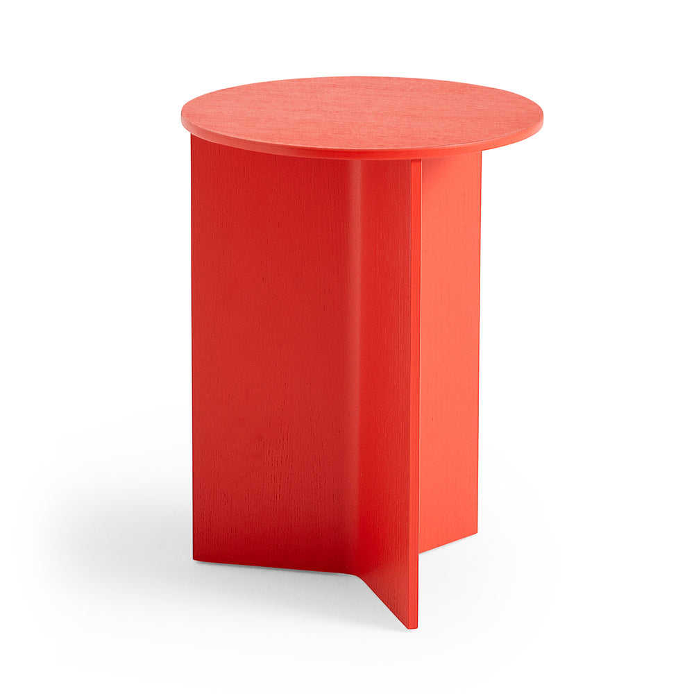 HAY - Slit Table Round | Ø 35 x H 47 cm / candy red