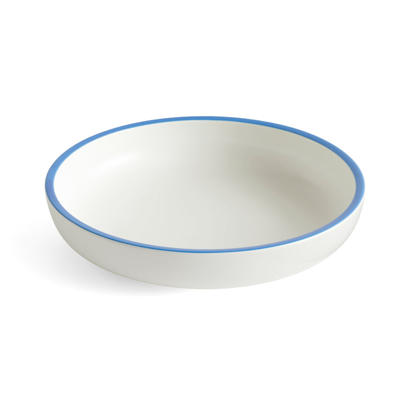 HAY - Sobremesa Servierschale | white, blue rim