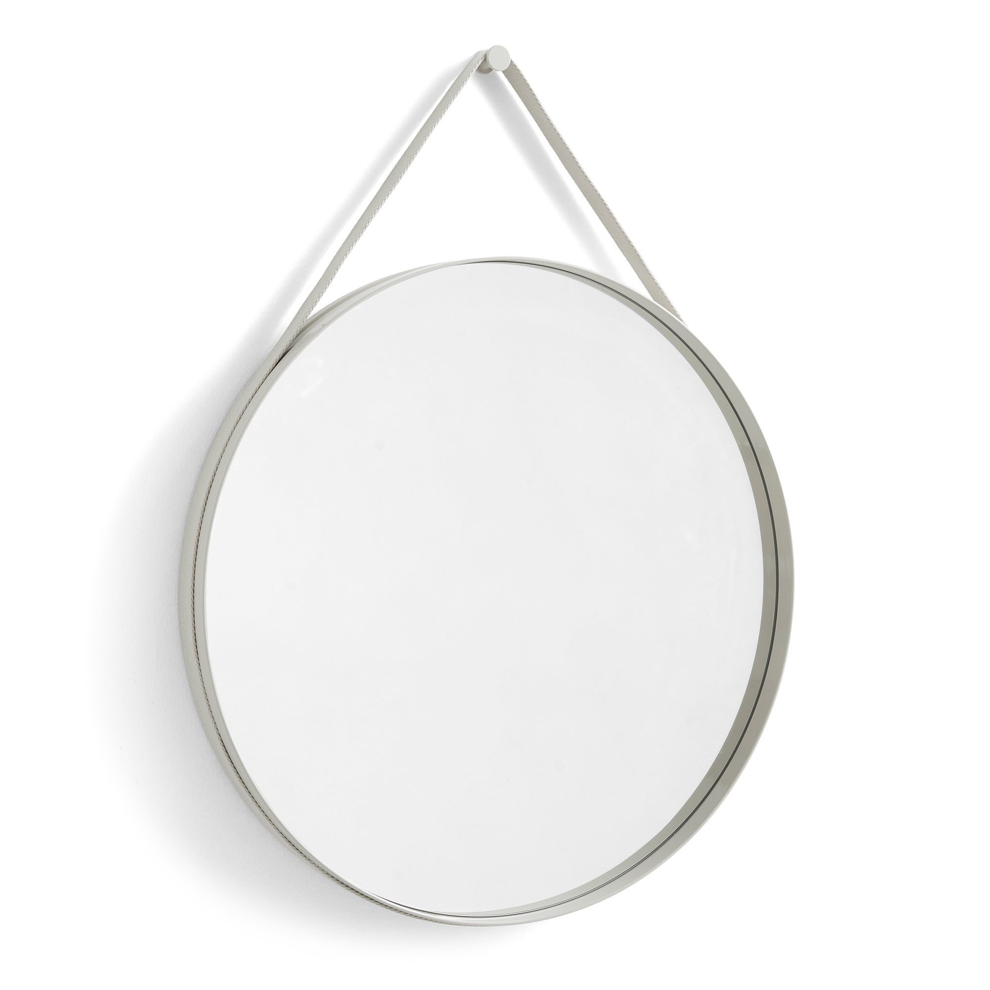 HAY - Strap Mirror | Ø 70 cm / light grey