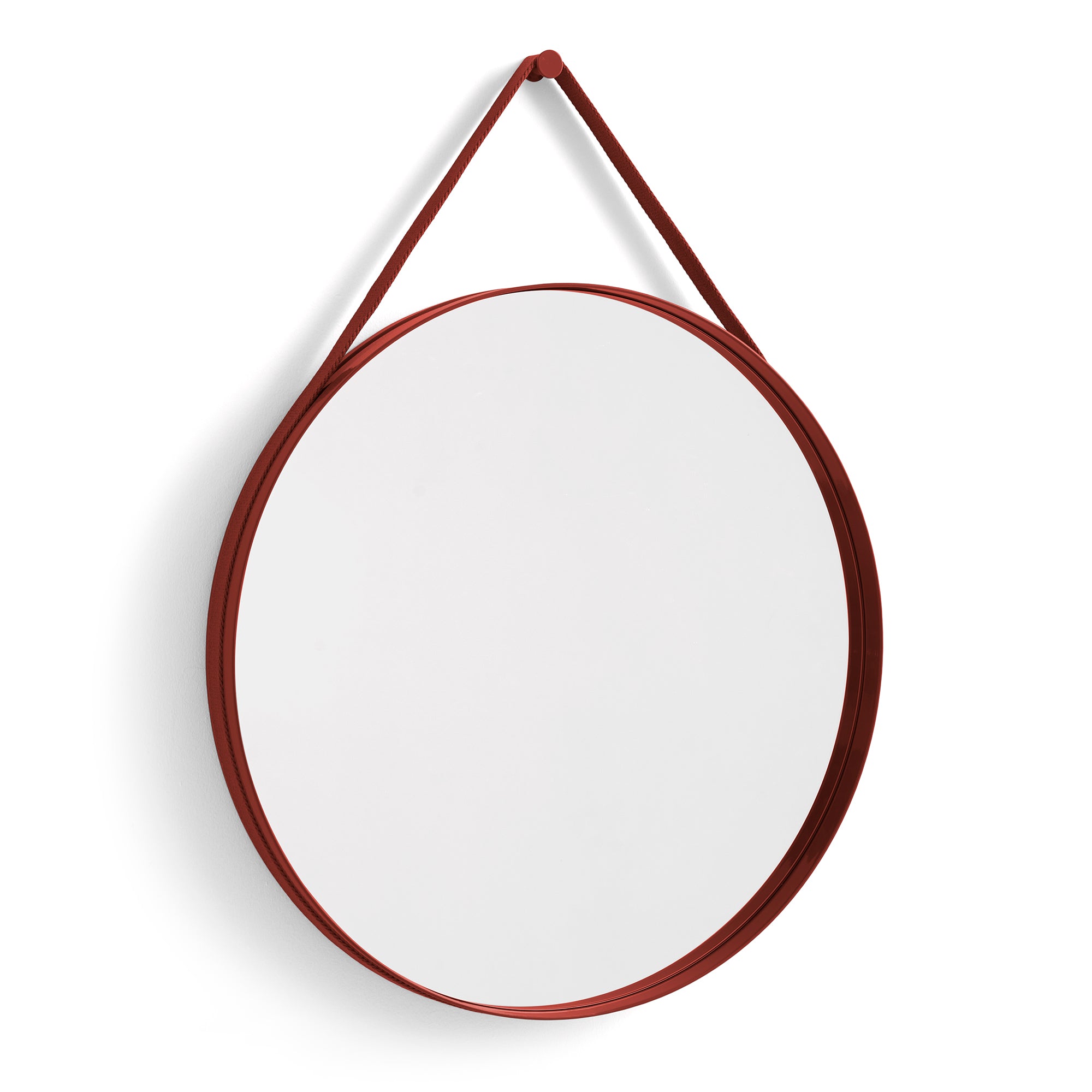 HAY - Strap Mirror | Ø 70 cm / red