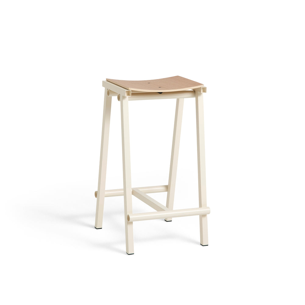HAY - Taburete 8 Barhocker | niedrig / eggshell / Eiche natur