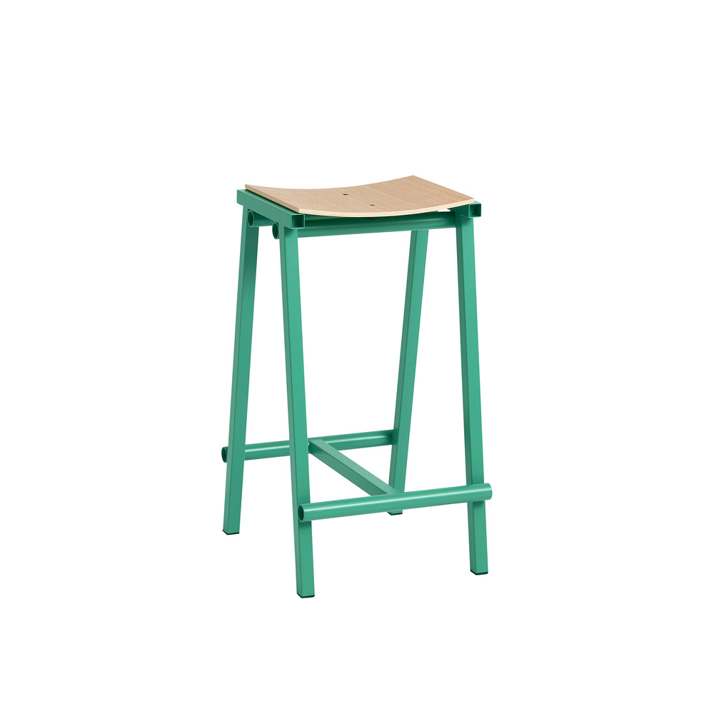 HAY - Taburete 8 Barhocker | niedrig / jade / Eiche natur