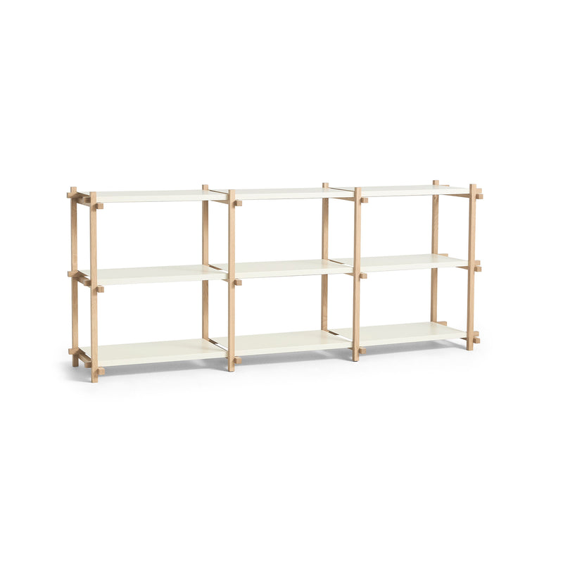 HAY - Woody Regal | low / almond white / Eiche geseift