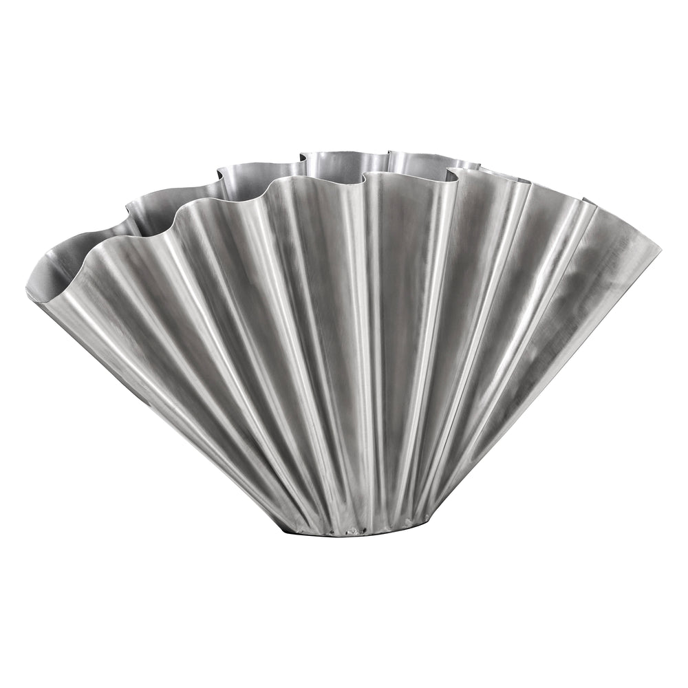 House Doctor - Flood Vase | 53,4 x H 30 cm / gebürstetes silber-finish