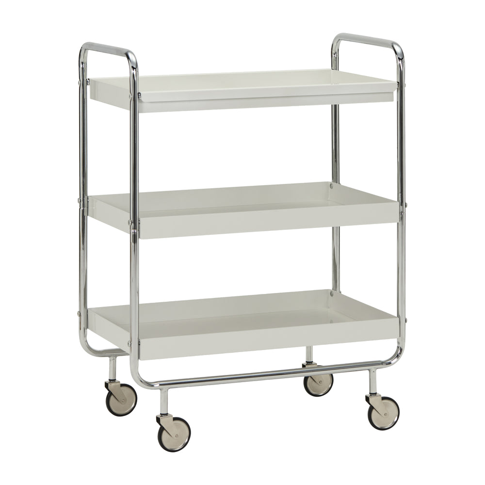 House Doctor - Servierwagen Roll | B 62 cm / off-white/crome