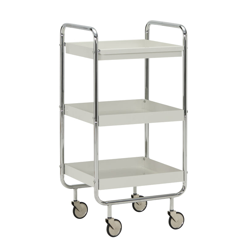 House Doctor - Servierwagen Roll | B 42 cm / off-white/crome