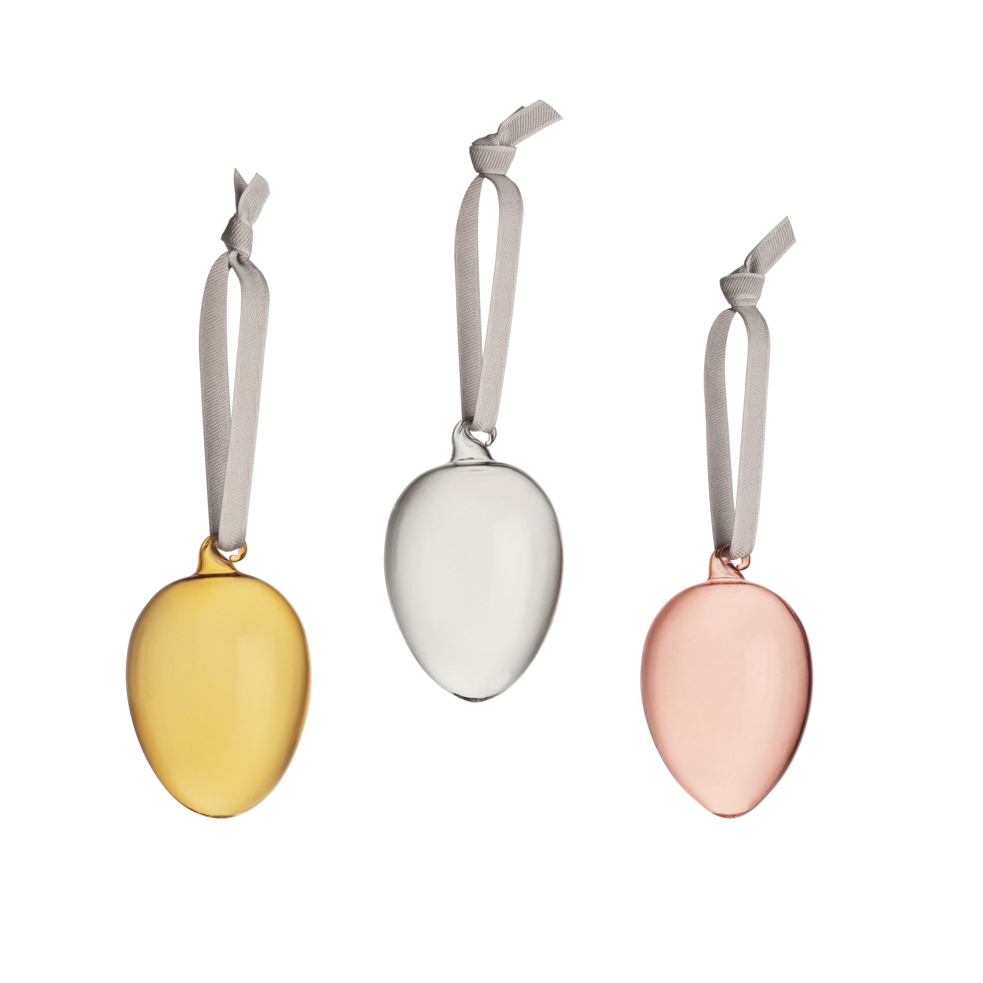 Iittala - Ostereier aus Glas | grau/gelb/rosa